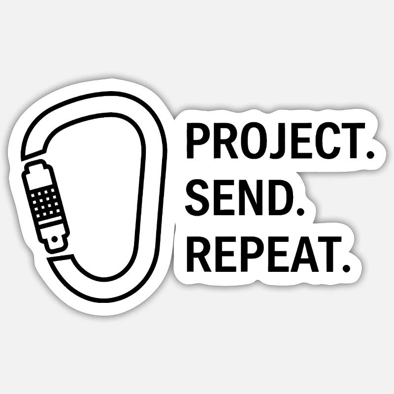 Le Cycle de l’Alpiniste - Sticker taille S (10 x 10 cm) - blanc mat