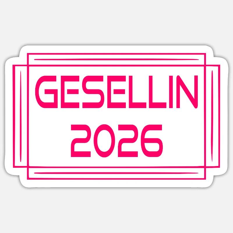 Certificat de compagnon Diplôme 2026 Compagne - Sticker taille S (10 x 10 cm) - blanc mat