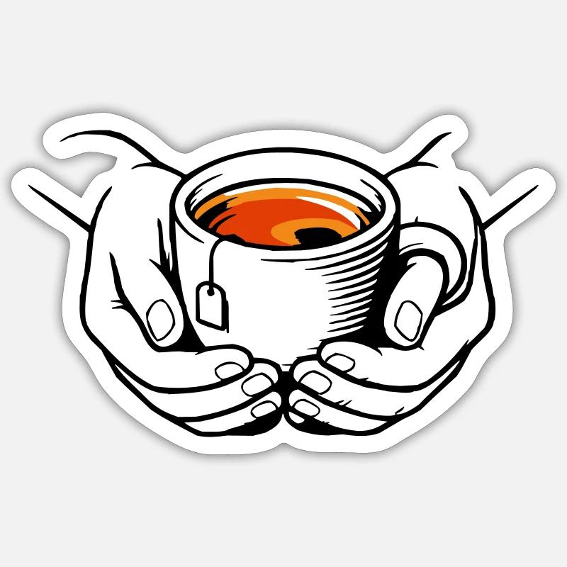 Coupe - Sticker taille S (10 x 10 cm) - blanc mat