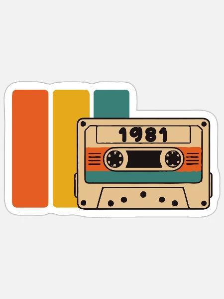 Geburtstag 1981 1981 Geboren 1981 Geburtstag - Sticker Größe S (10 x 10 cm) - Mattweiß