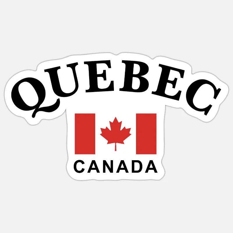 Quebec, Canada - Sticker size S (10 x 10 cm) - white matte