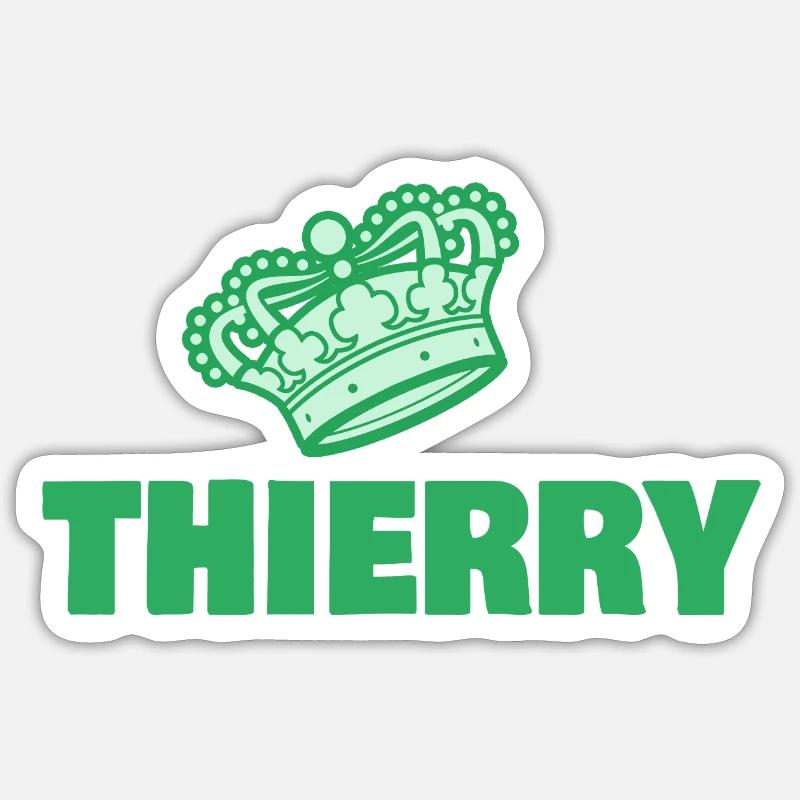 Thierry as King - Sticker size S (10 x 10 cm) - white matte