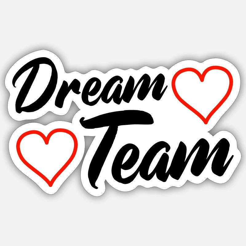 Équipe de rêve - Sticker taille S (10 x 10 cm) - blanc mat