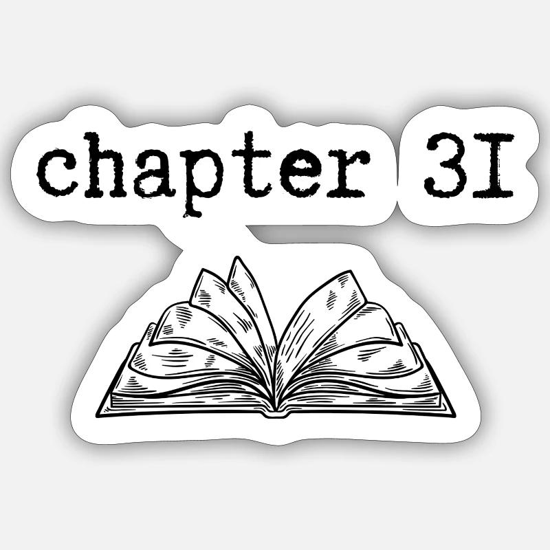 chapter 31 Birthday - Sticker size S (10 x 10 cm) - white matte