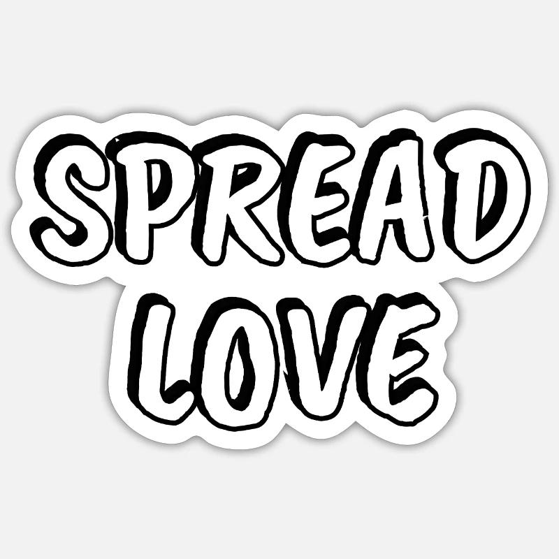 Spread Love Handwritten Typography - Sticker size S (10 x 10 cm) - white matte