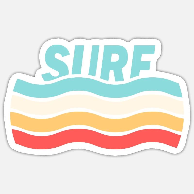 Surf Sticker size S (10 x 10 cm)