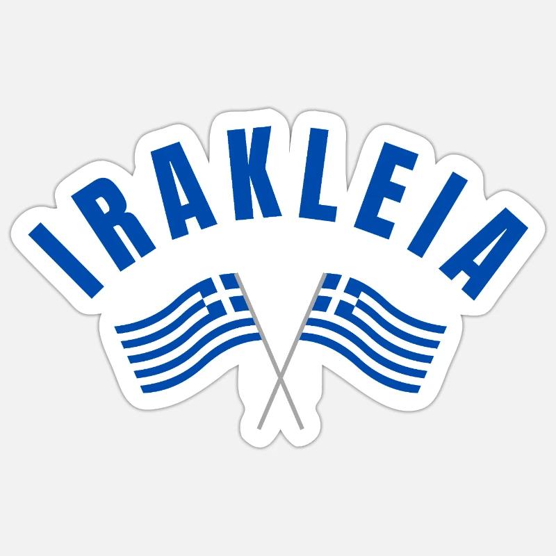 Emblème des drapeaux grecs de l’Irakleia Sticker taille S (10 x 10 cm)
