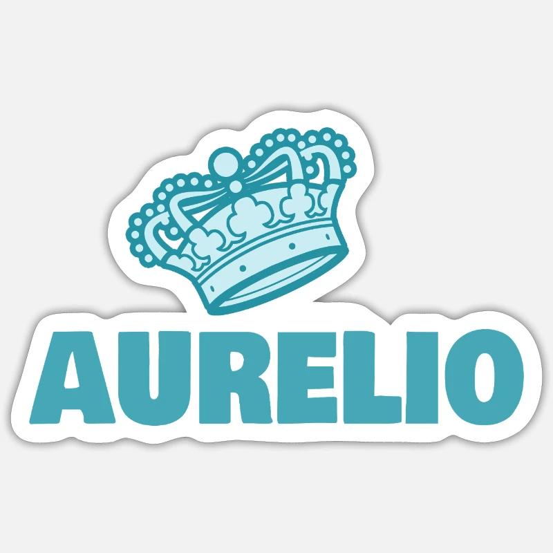 Cadeau pour Aurelio - Sticker taille S (10 x 10 cm) - blanc mat