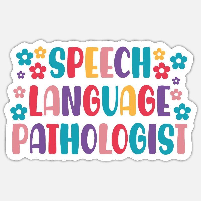 Speech Language Pathologist SLP - Sticker size S (10 x 10 cm) - white matte