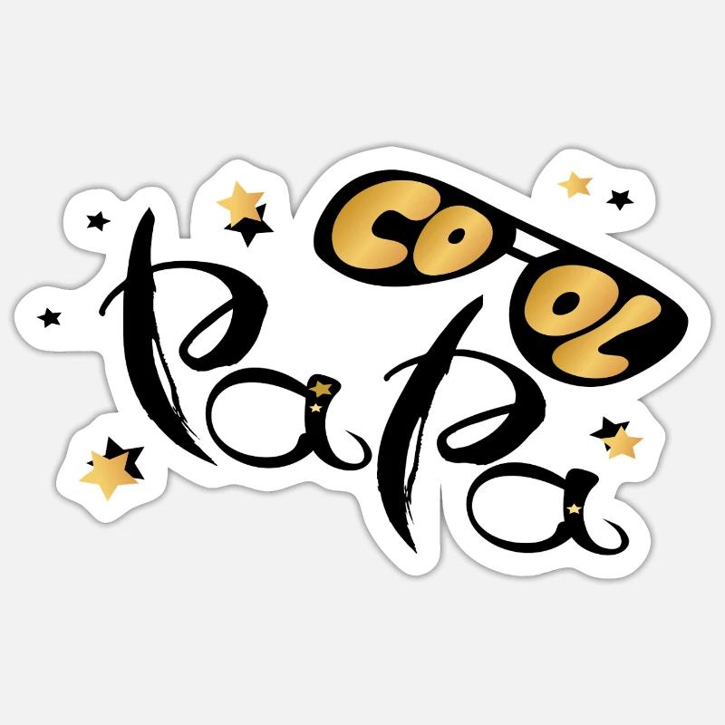 Cool dad - Sticker size S (10 x 10 cm) - white matte