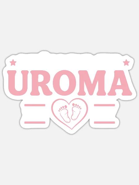 Babyparty Befördert zur Uroma 2027 - Sticker Größe S (10 x 10 cm) - Mattweiß
