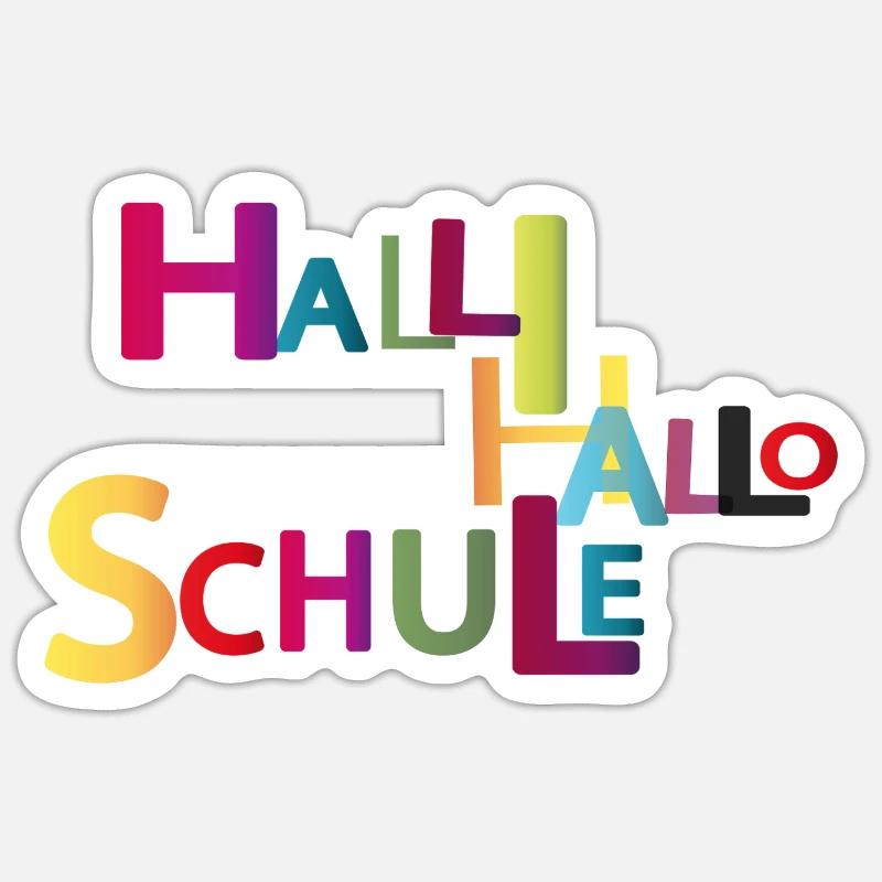 Hello Hello School - Sticker size S (10 x 10 cm) - white matte