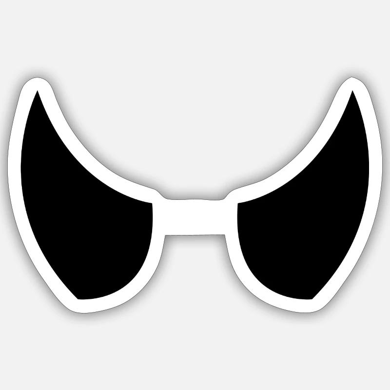 Devil Horns - Sticker size S (10 x 10 cm) - white matte
