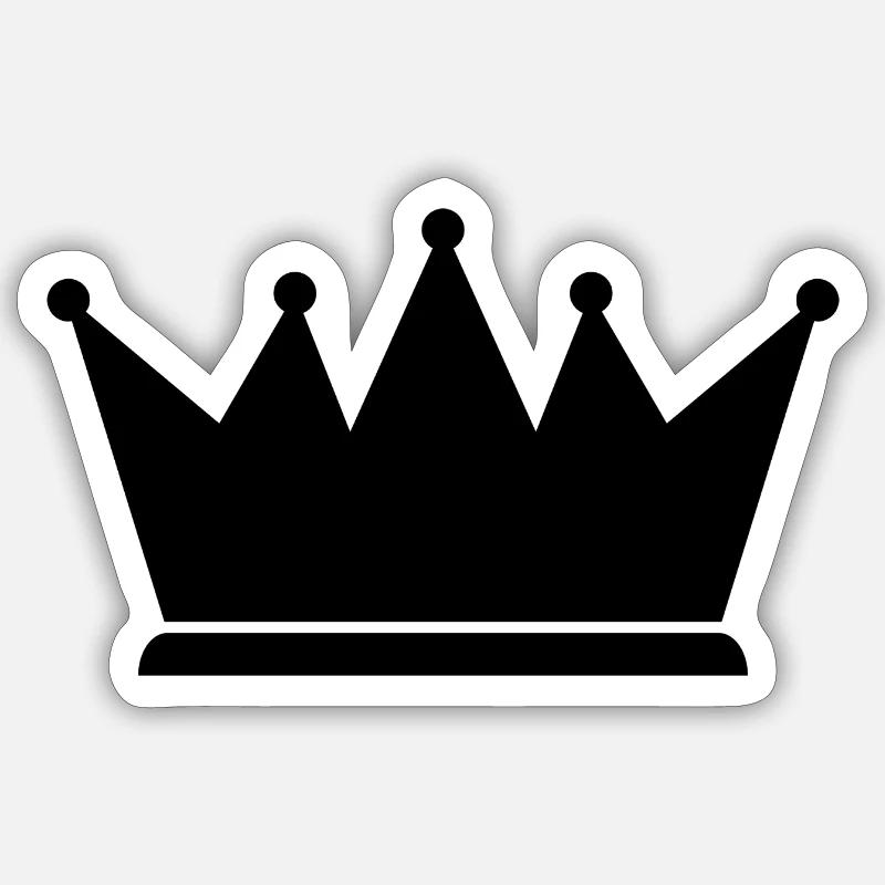 Crown - Sticker size S (10 x 10 cm) - white matte