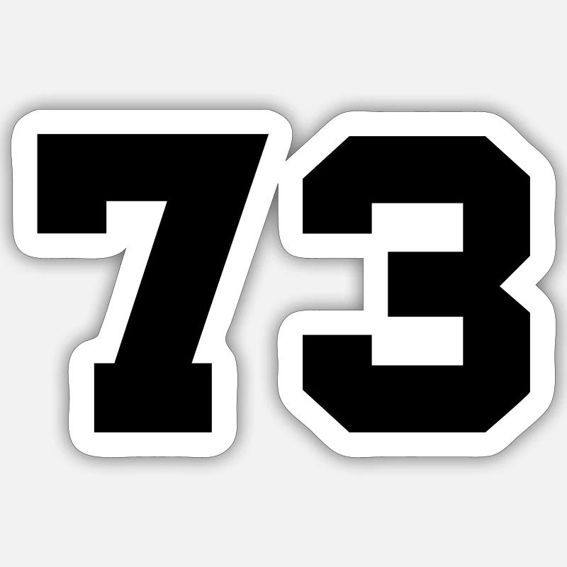73- - Sticker size S (10 x 10 cm) - white matte