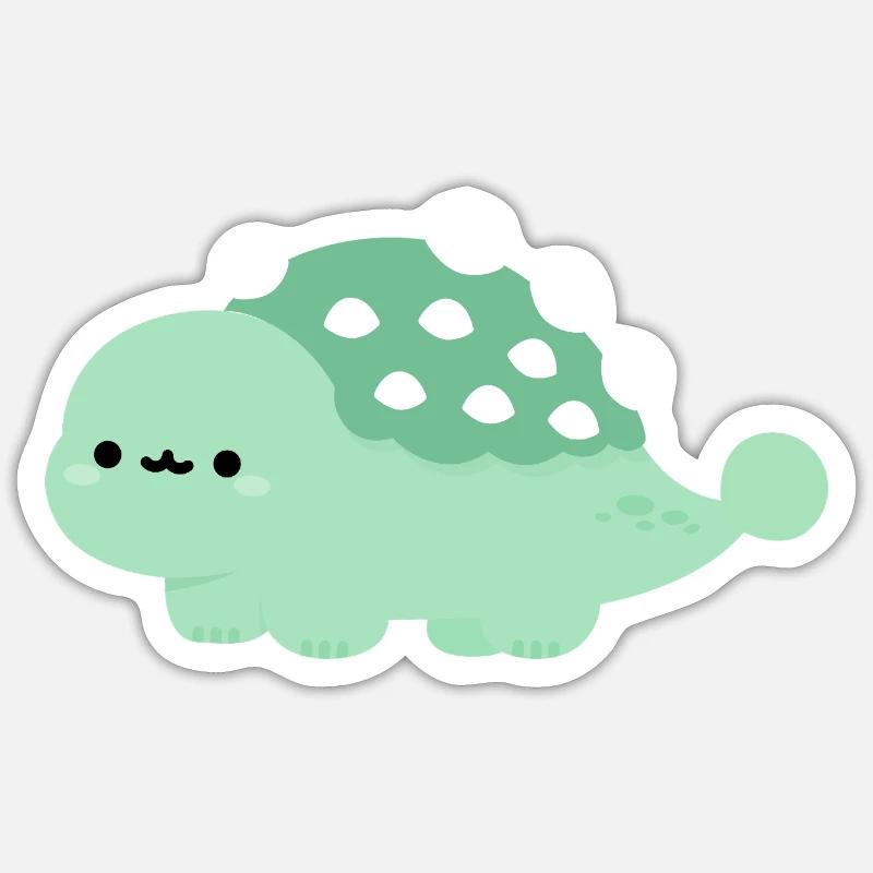Ankylosaurus Annie - Sticker size S (10 x 10 cm) - white matte