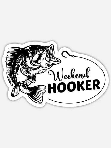 Hobbyangler  - Sticker Größe S (10 x 10 cm) - Mattweiß