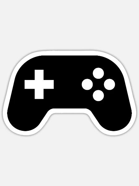Gaming Controller - Sticker Größe S (10 x 10 cm) - Mattweiß