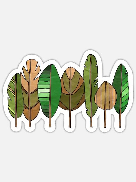 Baum - Sticker Größe S (10 x 10 cm) - Mattweiß