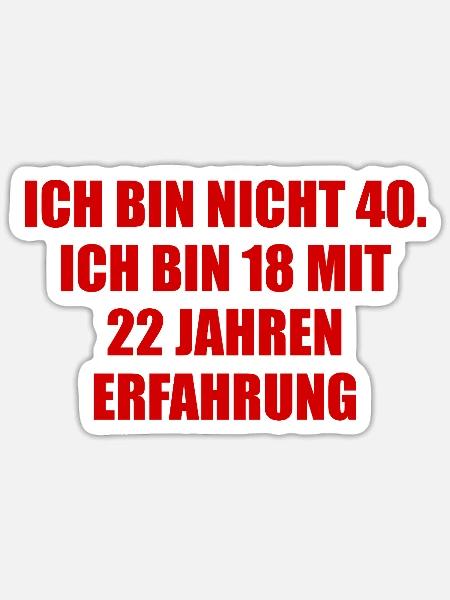 Jung mit Erfahrung - Sticker Größe S (10 x 10 cm) - Mattweiß