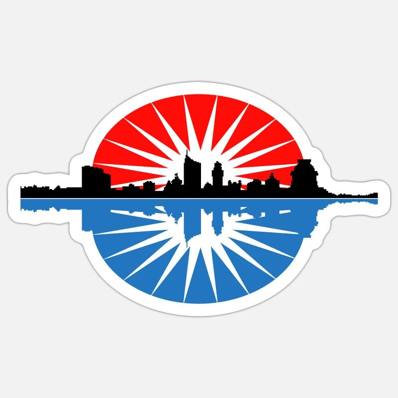 Leipzig Skyline - Sticker size S (10 x 10 cm) - white matte