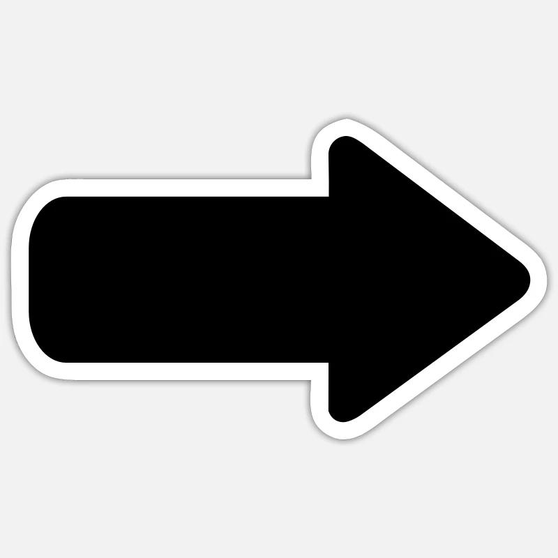 Pfeil Sticker Größe S (10 x 10 cm)