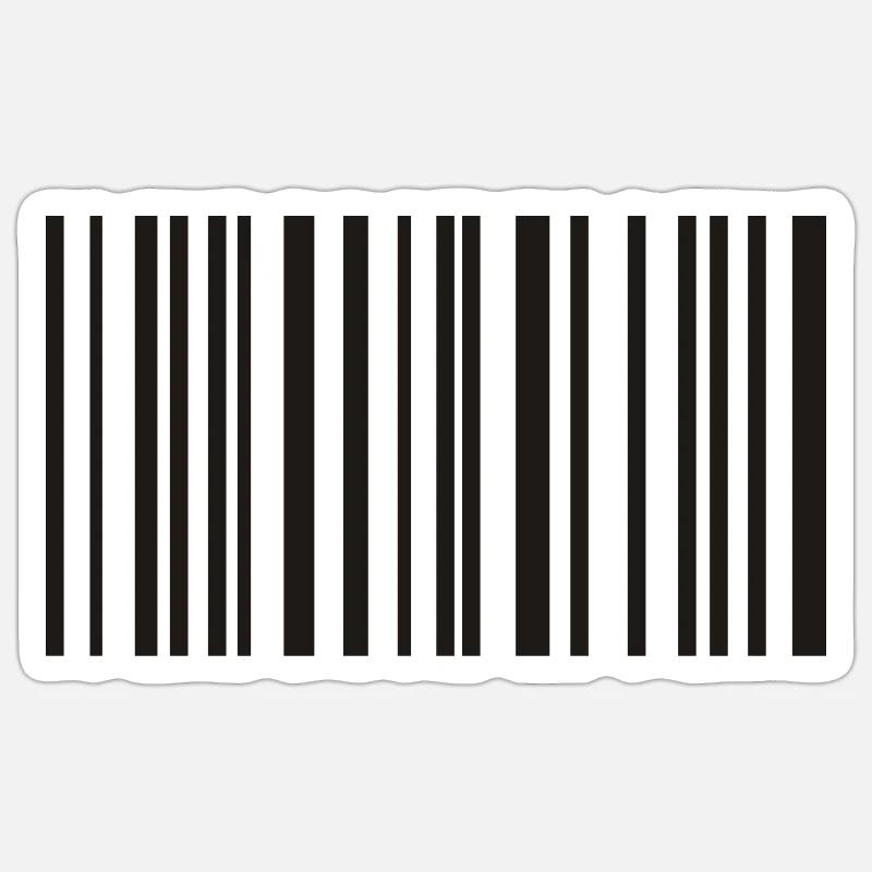 barcode - Sticker Größe S (10 x 10 cm) - Mattweiß