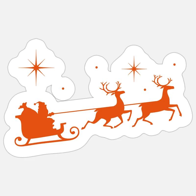 xmas5 - Sticker taille S (10 x 10 cm) - blanc mat