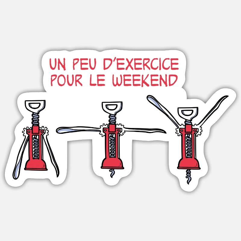 Exercice pour le weekend Sticker taille S (10 x 10 cm)