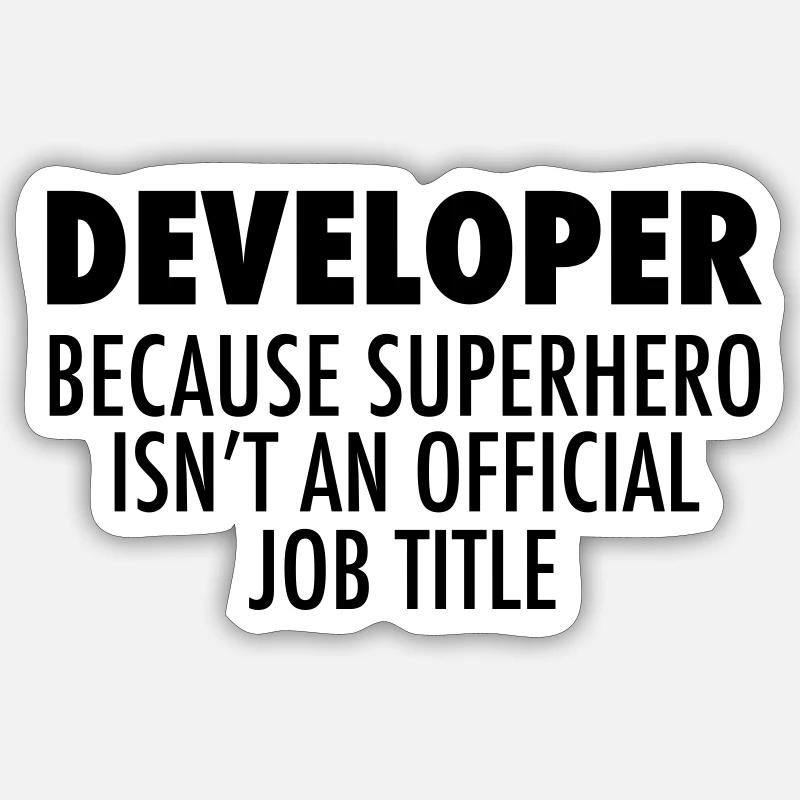 Developer - Sticker Größe S (10 x 10 cm) - Mattweiß