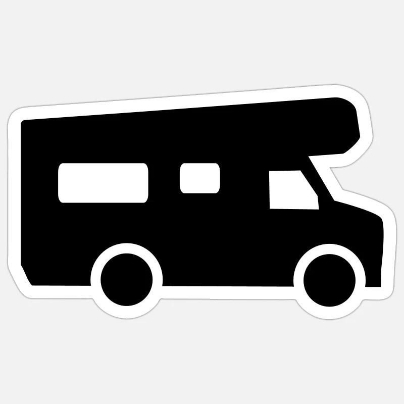 Camping - Sticker size S (10 x 10 cm) - white matte