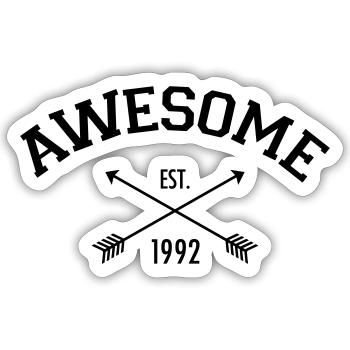 Awesome Est 1992 - Sticker size S (10 x 10 cm) - white matte - Front