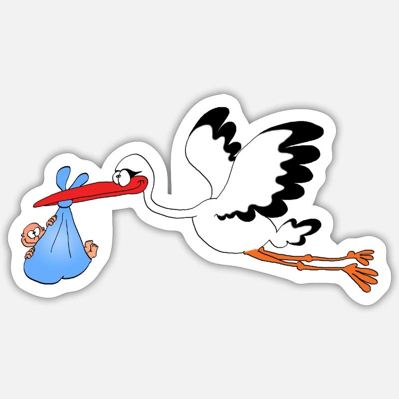 Storch Sticker Größe S (10 x 10 cm)