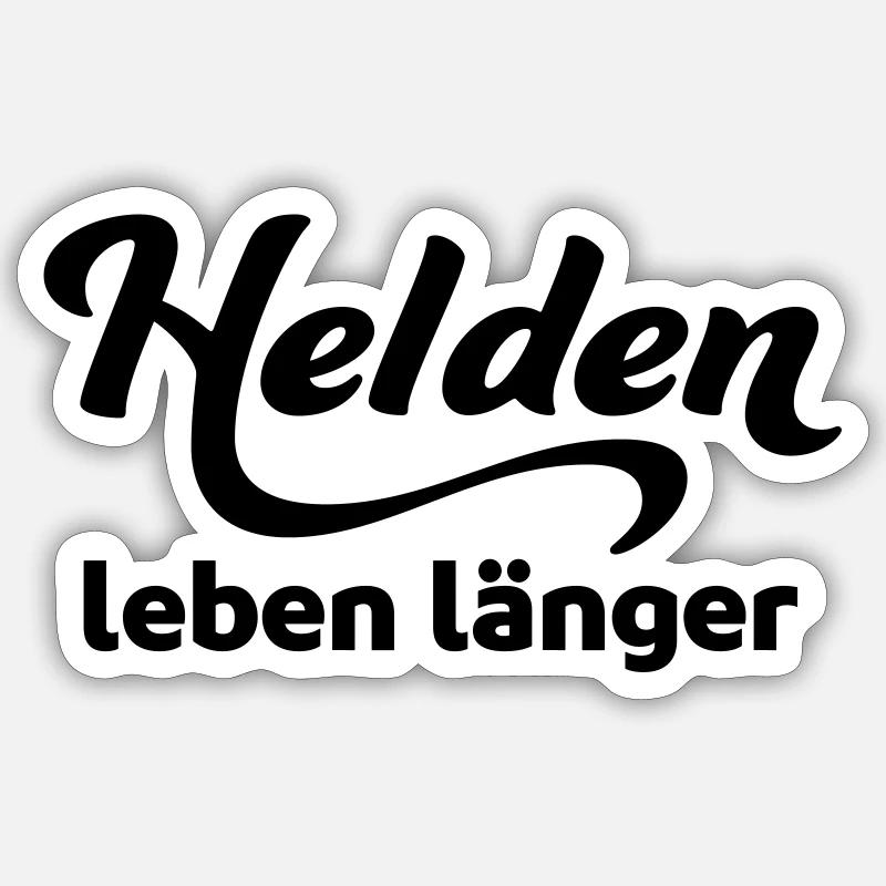 helden - Sticker Größe S (10 x 10 cm) - Mattweiß