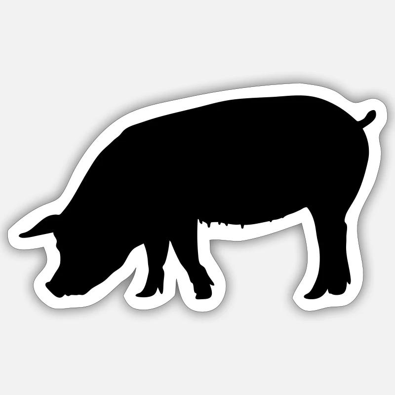 Schwein Sticker Größe S (10 x 10 cm)