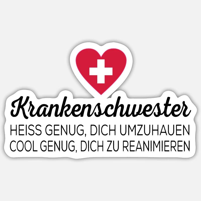 Krankenschwester Sticker Größe S (10 x 10 cm)