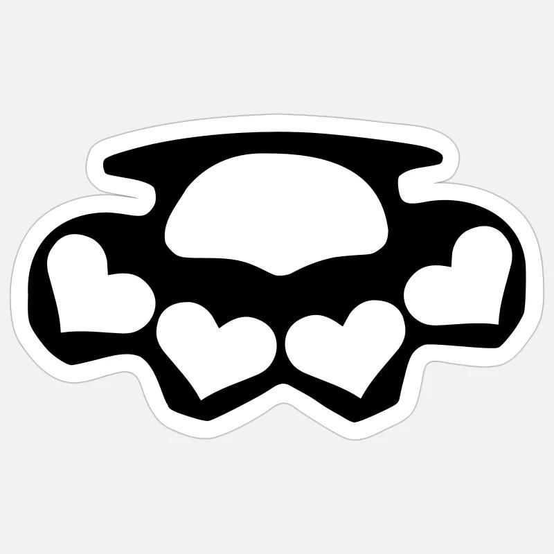 Schlagring Sticker Größe S (10 x 10 cm)