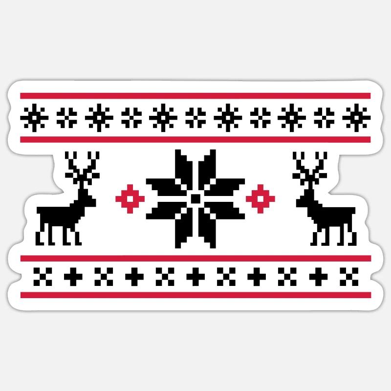 Norwegian pattern (winter) 05.1 Sticker size S (10 x 10 cm)