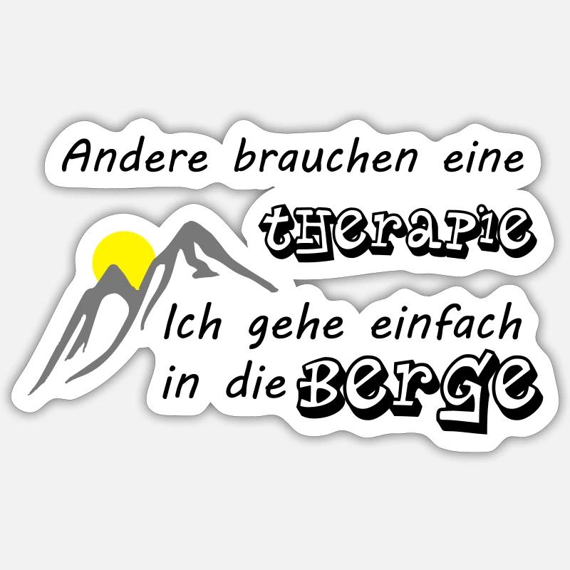 Mountain therapy - Sticker size S (10 x 10 cm) - white matte