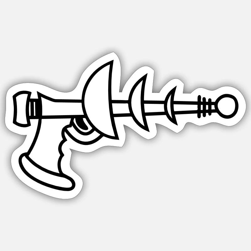 Strahlenpistole Sticker size S (10 x 10 cm)