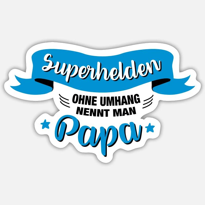 Superheld Papa Sticker Größe S (10 x 10 cm)