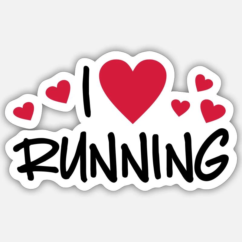 run - Sticker size S (10 x 10 cm) - white matte