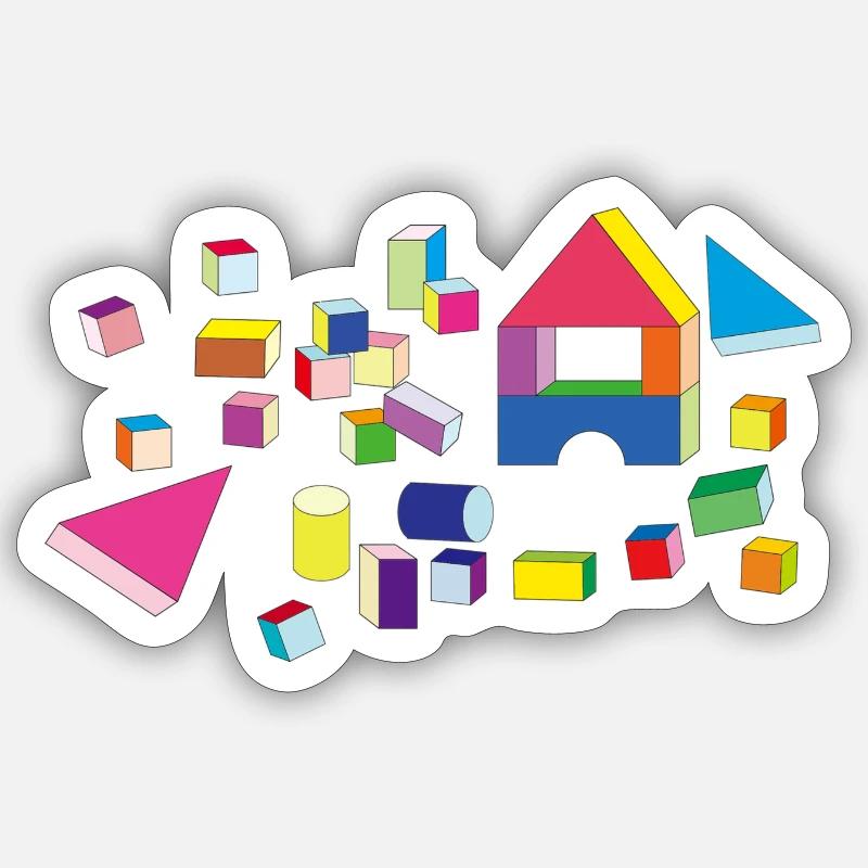 blocs de construction Sticker taille S (10 x 10 cm)