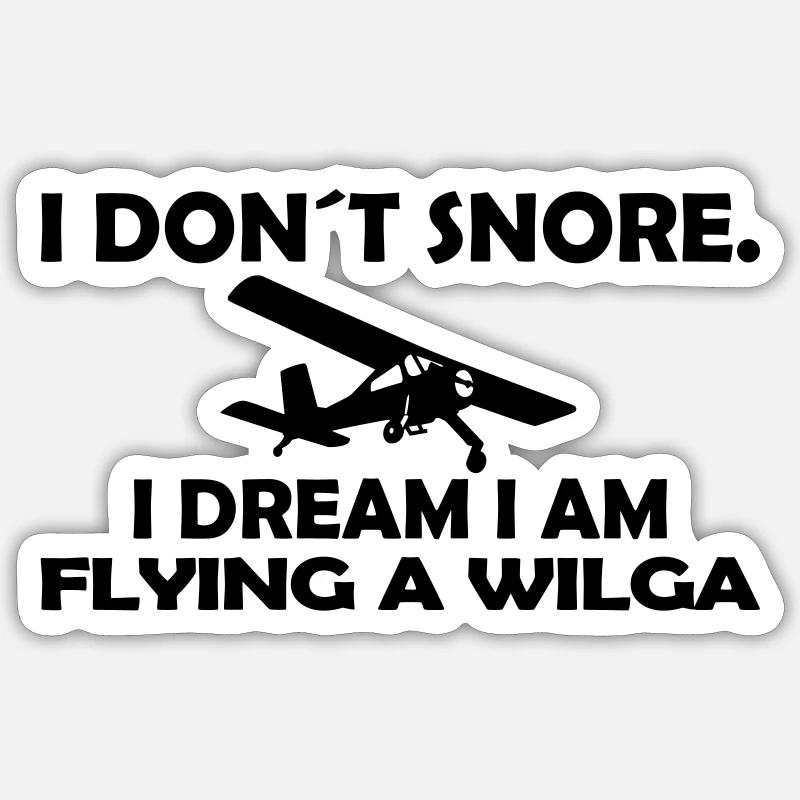 Pilots do not snore - gift Sticker size S (10 x 10 cm)