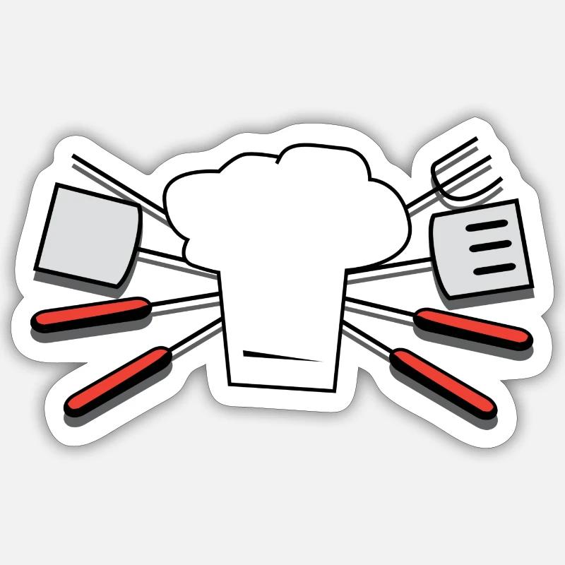 couverts vaisselle flatware silverware cutlery84 Sticker taille S (10 x 10 cm)