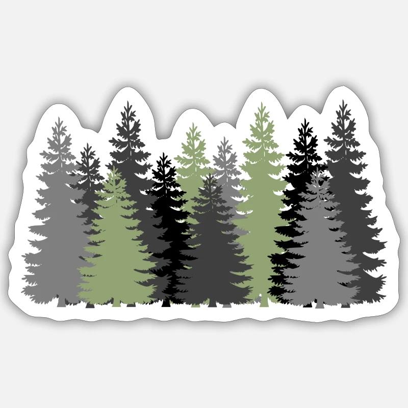 baum tree baumstamm wald forest woods168 Sticker Größe S (10 x 10 cm)
