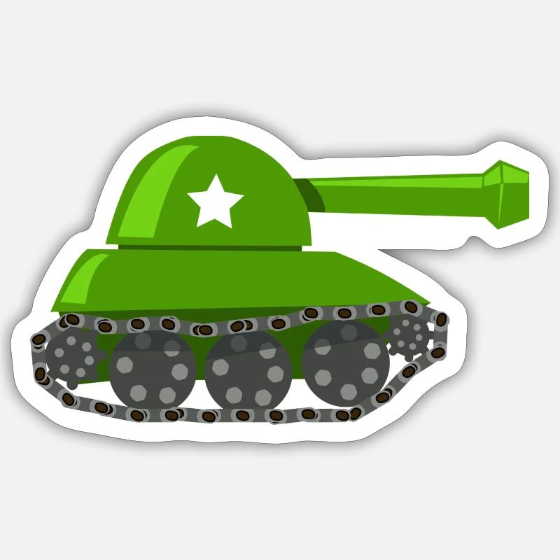 Panzer Comic Sticker Größe S (10 x 10 cm)