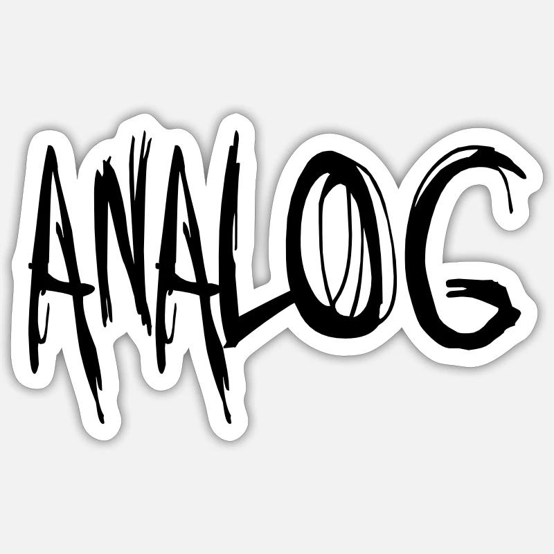 analogue - Sticker taille S (10 x 10 cm) - blanc mat