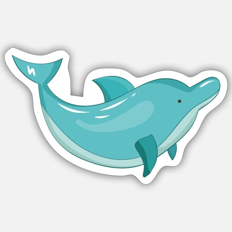 Dolphin Dolphin Bottlenose Dolphin - Sticker size S (10 x 10 cm) - white matte