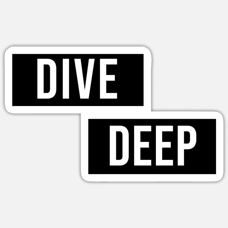 Dive Deep Inspiration - Sticker size S (10 x 10 cm) - white matte